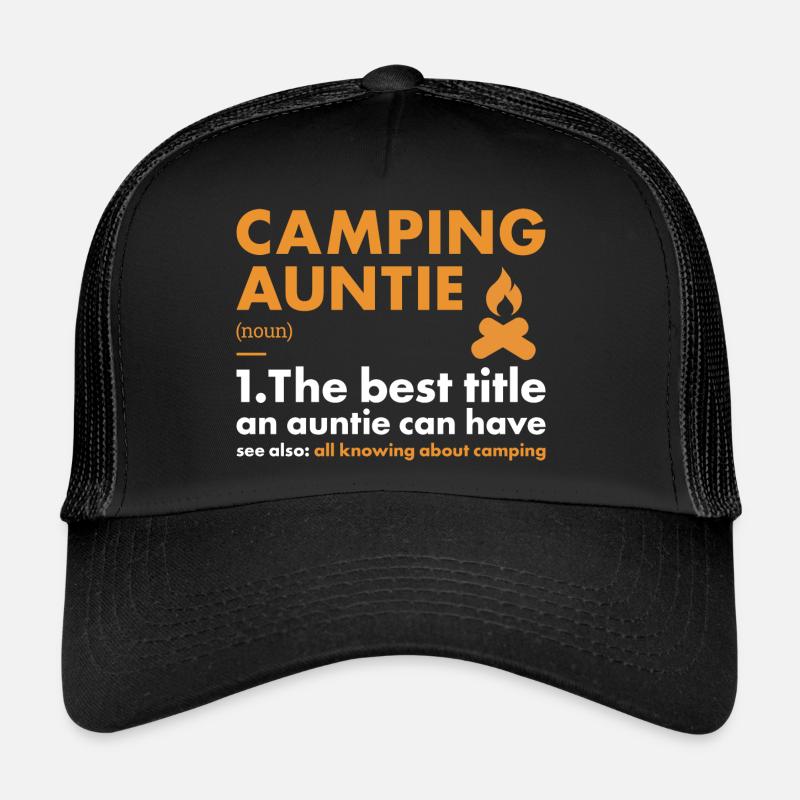 Camper Auntie Définition Camping Casquette trucker 