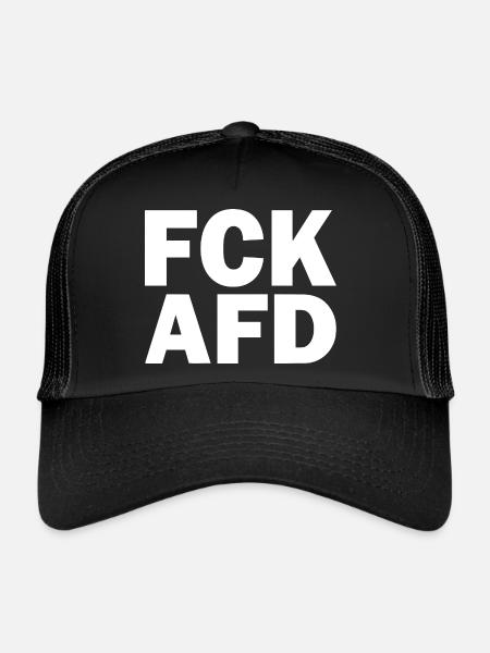 Fck afd - Trucker Cap - Schwarz/Schwarz