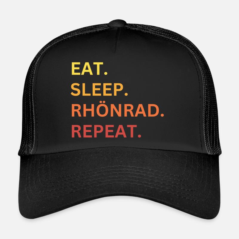 Rhönrad - Trucker Cap - Schwarz/Schwarz