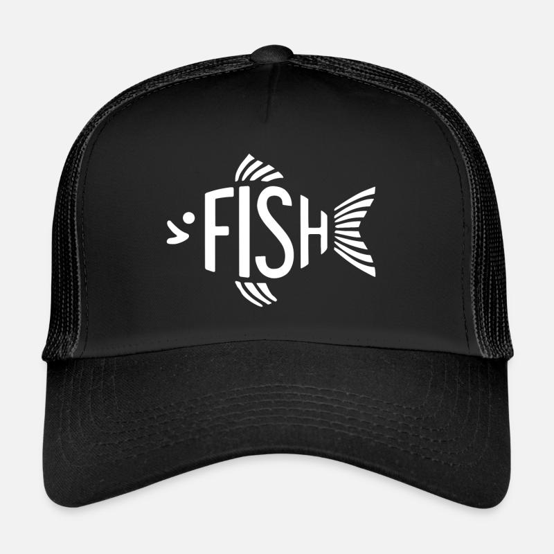 Os de poisson, squelette, pêche à chevrons Casquette trucker 