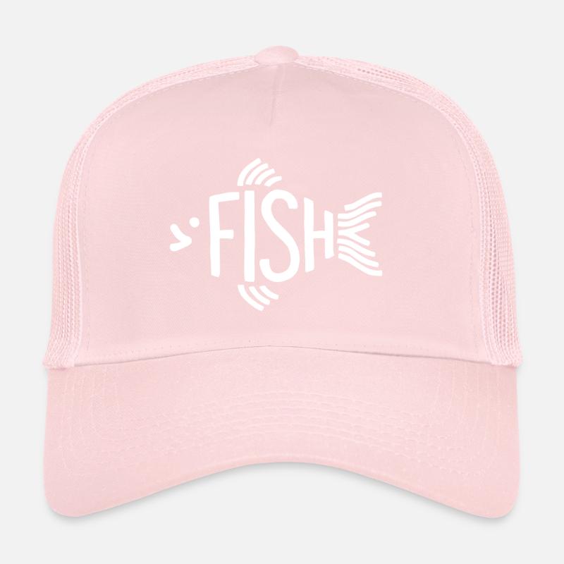 Os de poisson, squelette, pêche à chevrons Casquette trucker 