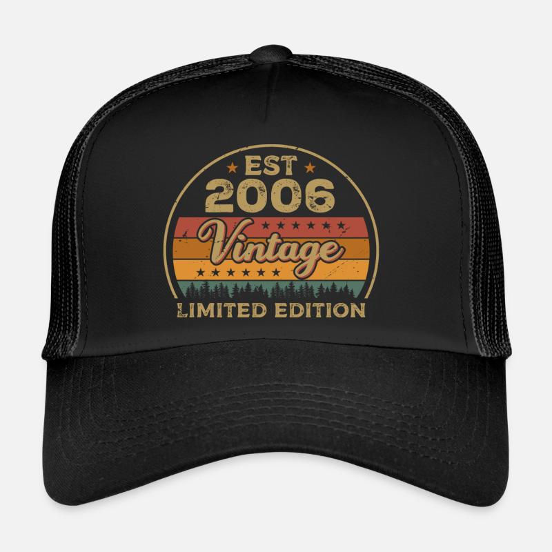 Legendary Since 2006 Birthday 2006 Vintage 2006 Trucker Cap