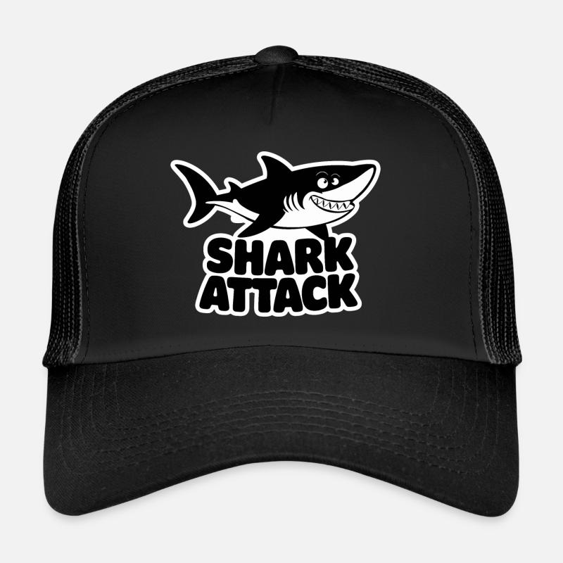 Requin Attaque de requin Amoureux de la mer Casquette trucker 