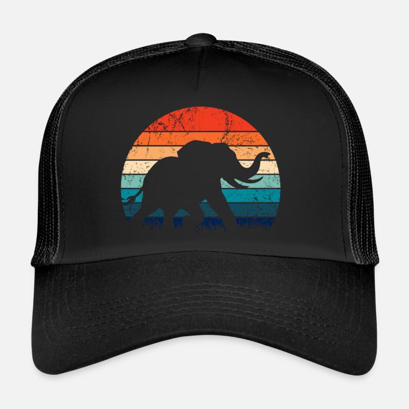 Elefant - Großwild, Stoßzahn, Elfenbein Trucker Cap