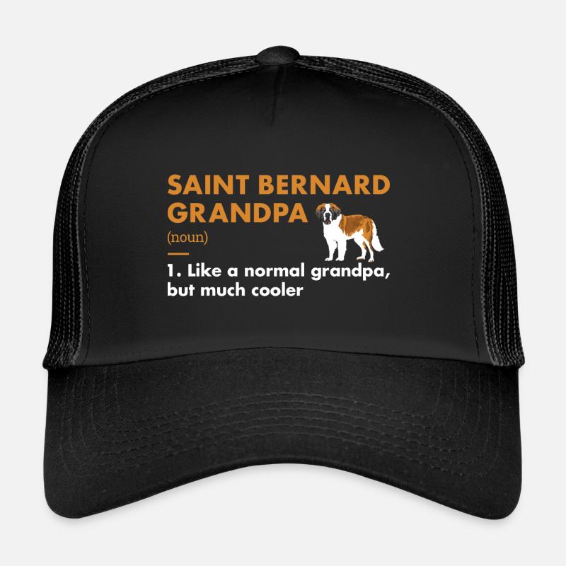 Saint Bernard Grandpa Definition Trucker Cap