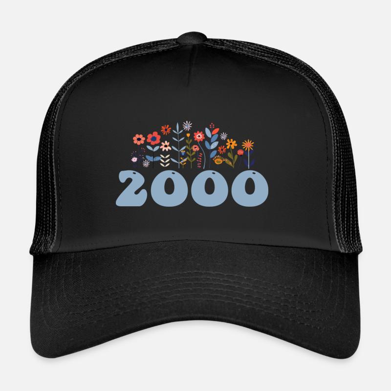 2000 motif floral 2000 thème floral fleurs 2000 Casquette trucker 