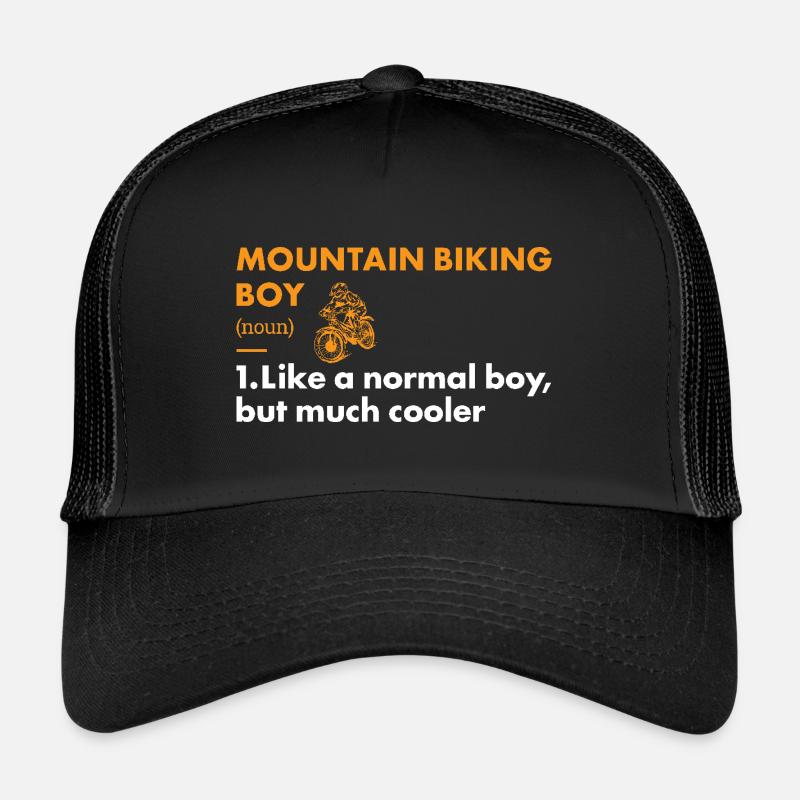 Biker Boy Definition Mountain Biking Trucker Cap