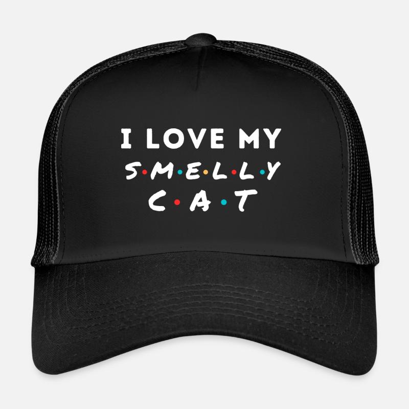 J’aime mon chat drôle Idée cadeau de propriétaire de chat Casquette trucker 