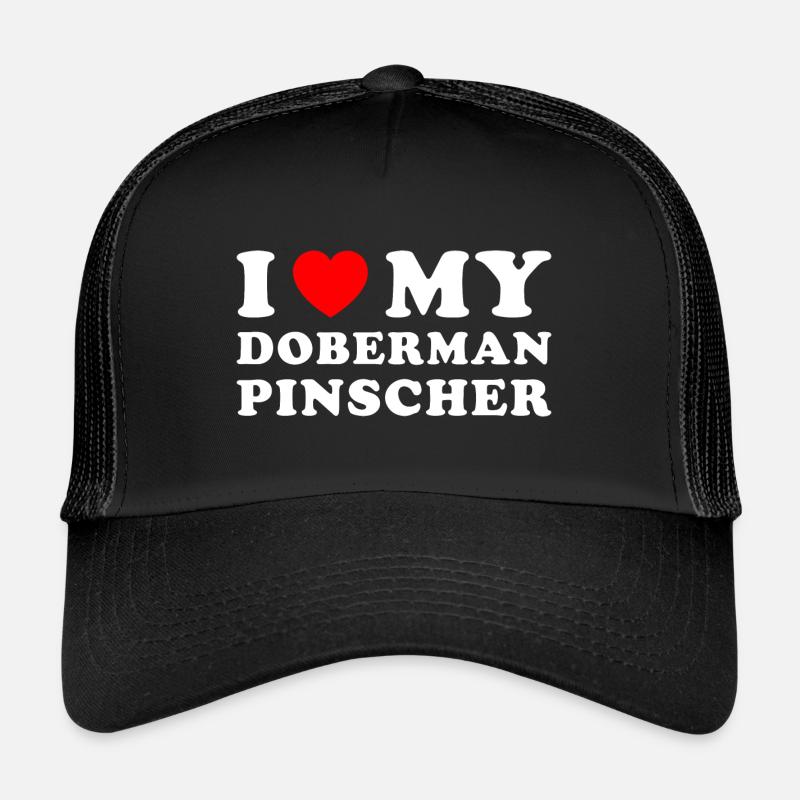 J’aime mon Doberman Pinscher Casquette trucker 