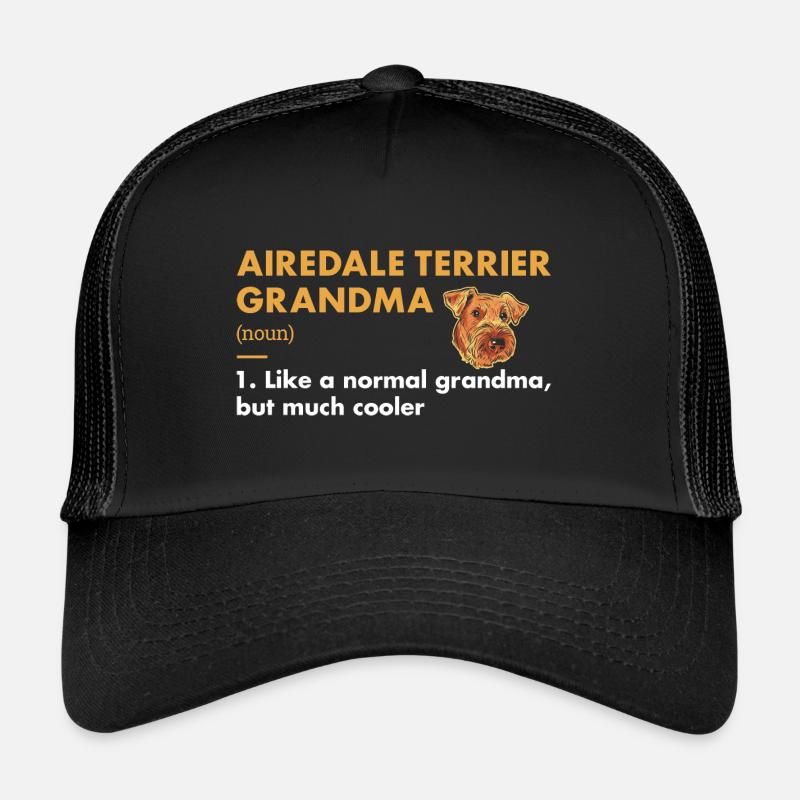 Airedale Terrier Grandma Definition Trucker Cap