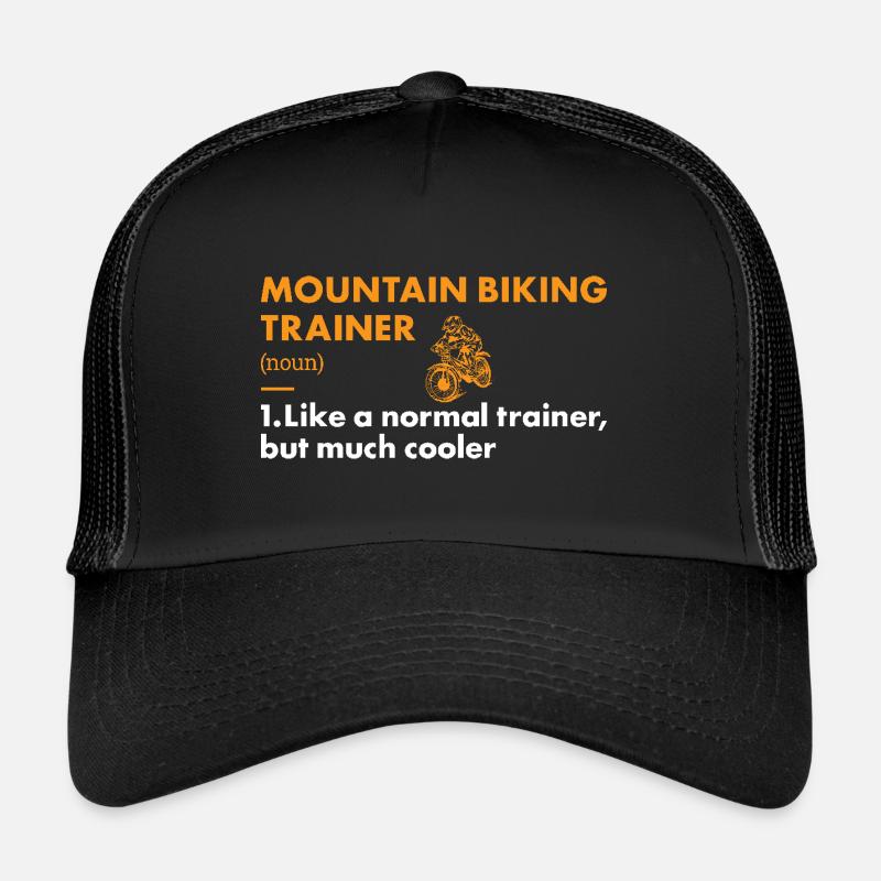 Biker Trainer Definition Mountain Biking Trucker Cap