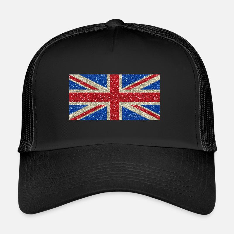 Great Britain flag flag Glitz homeland pride - Trucker Cap - black/black