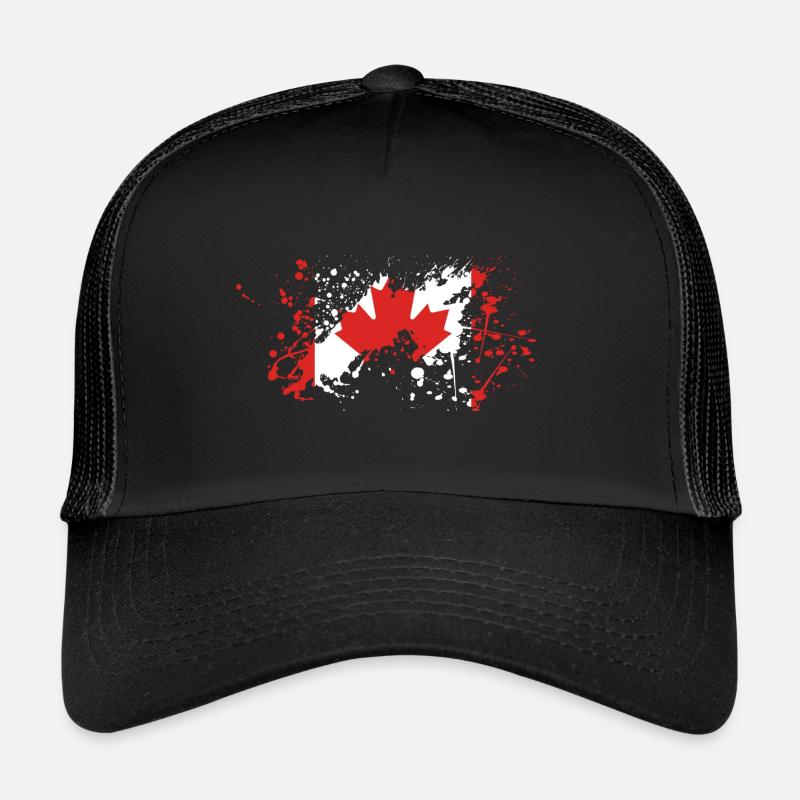 Blob drapeau canada - Casquette trucker  - noir/noir