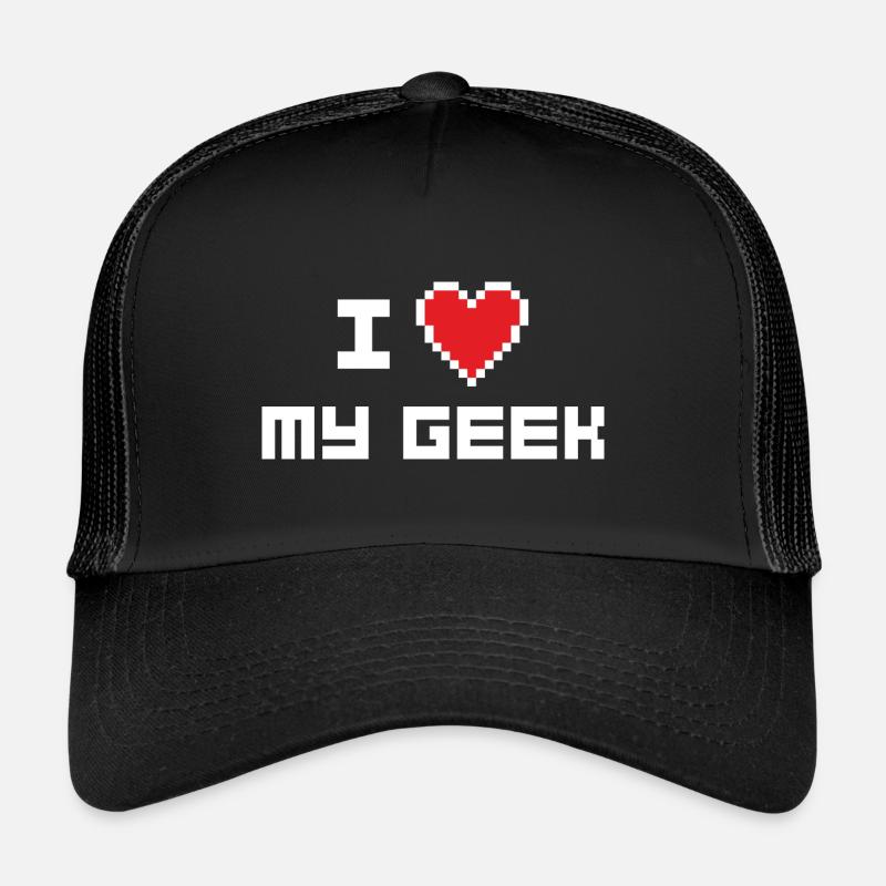 Jeg elsker min geek Trucker cap