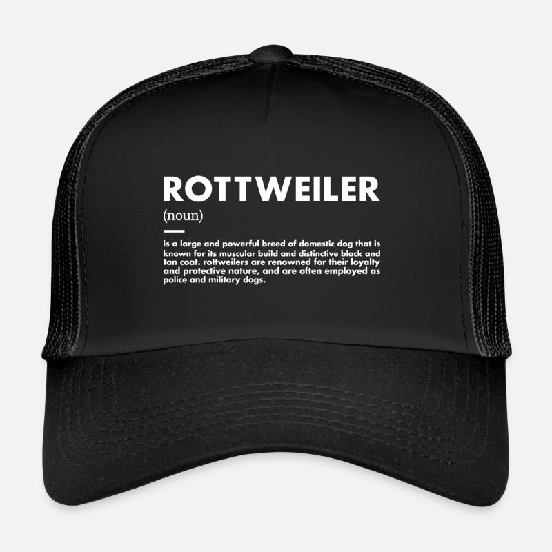 Rottweiler Definition - Trucker Cap - Schwarz/Schwarz