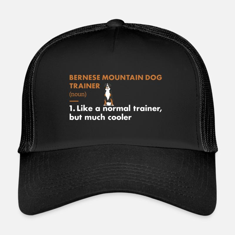 Bernese Mountain Dog Trainer Definiton Trucker Cap