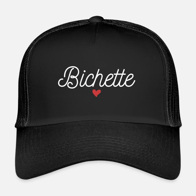 BICHETTE COEUR - Casquette trucker  - noir/noir