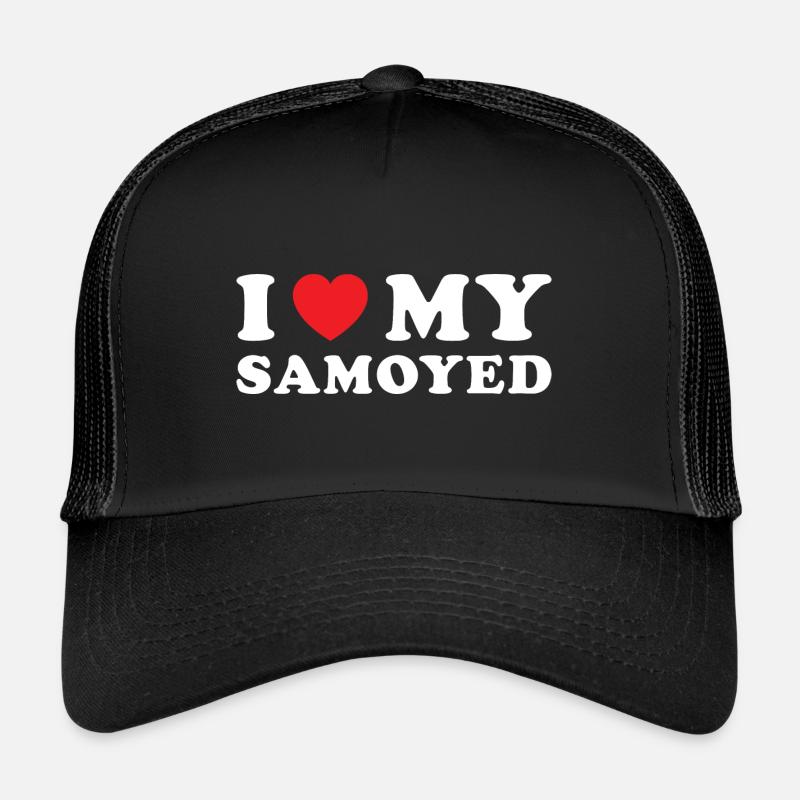 I Love My Samoyed Trucker Cap
