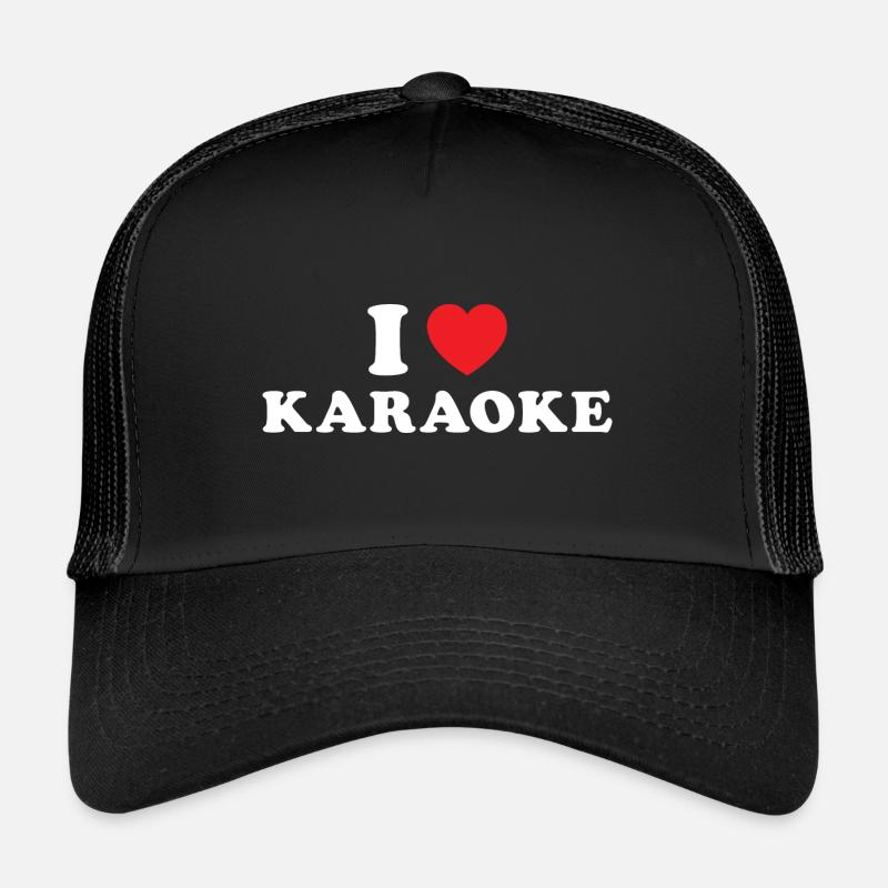 Singer I Love Karaoke Trucker Cap