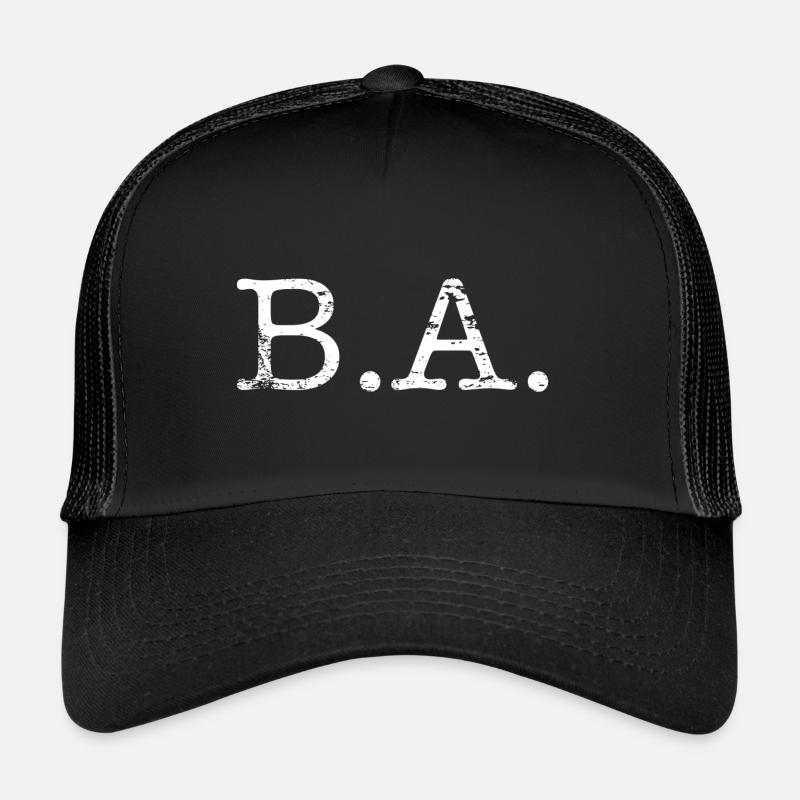 B.A. - Bachelor of Arts - Trucker Cap - Schwarz/Schwarz