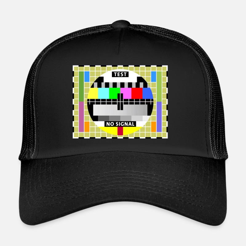 Affichage de l'achèvement de la transmission de l'image d'un téléviseur de test Casquette trucker 