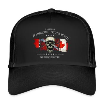 Taucher Canadian Extreme Diver - Kanada - Trucker Cap - Schwarz/Schwarz - Vorne