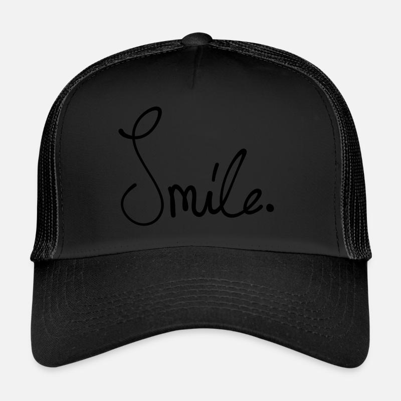 smile smile - Trucker Cap - black/black