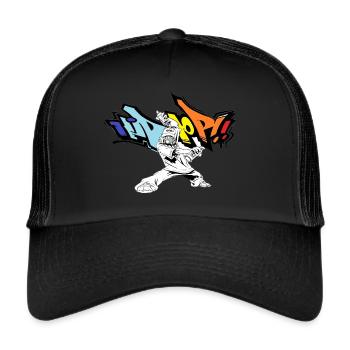 Hip Hop - Casquette trucker  - noir/noir - Devant