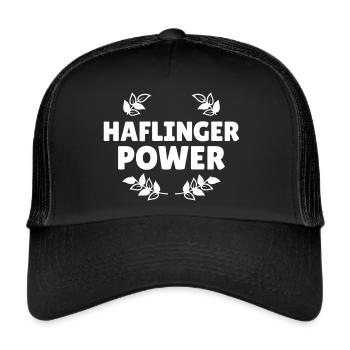 Haflinger Power - Trucker Cap - Schwarz/Schwarz - Vorne