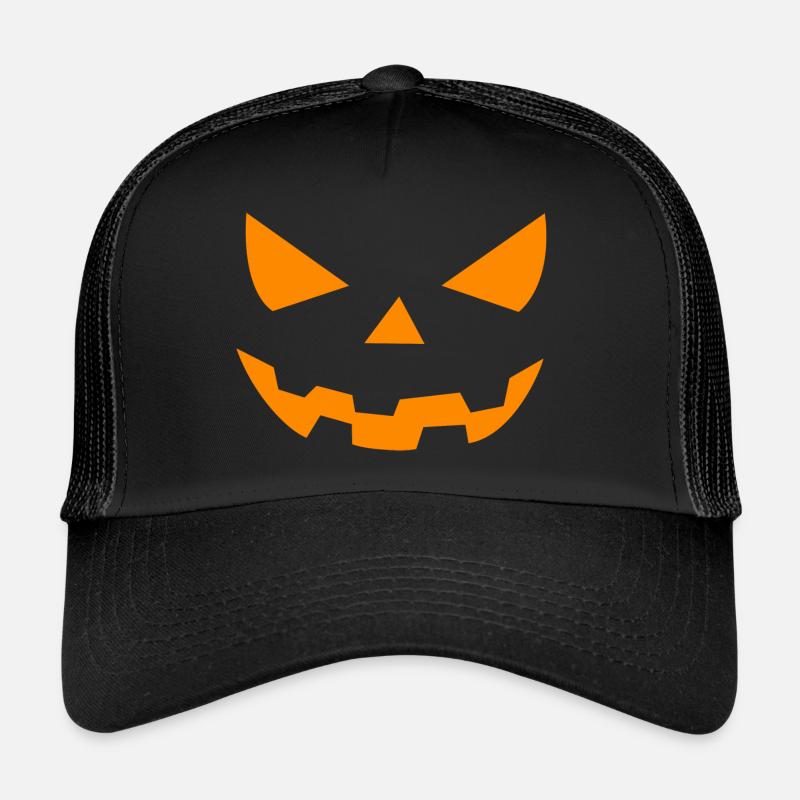 Halloween pumpkin - Trucker Cap - black/black