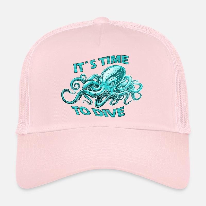 Time to dive diving diver Trucker Cap