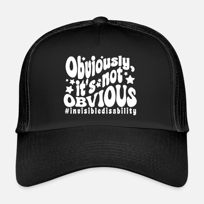 Invisible disability - Trucker Cap - black/black