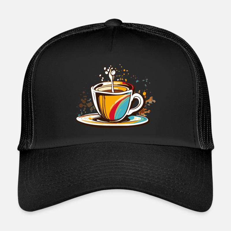 Kaffee Espresso Tasse Pop Art Trucker Cap