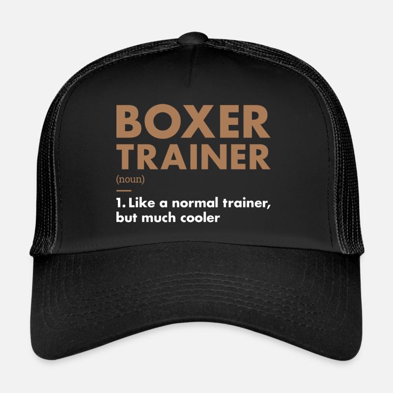 Boxer Trainer Definiton - Trucker Cap - Schwarz/Schwarz