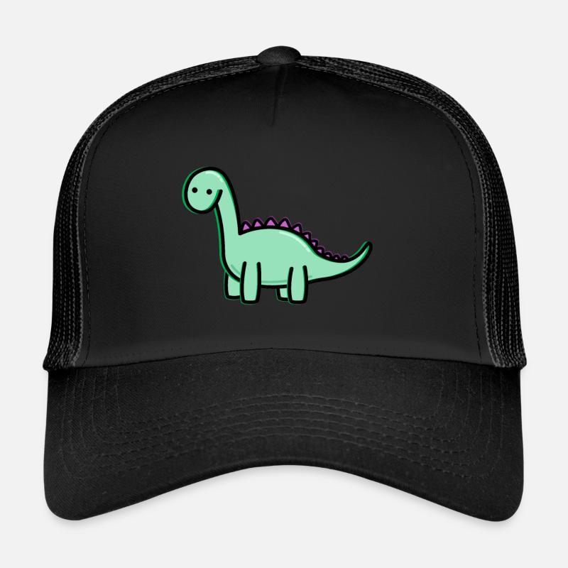 Cute Dino - Trucker Cap - black/black