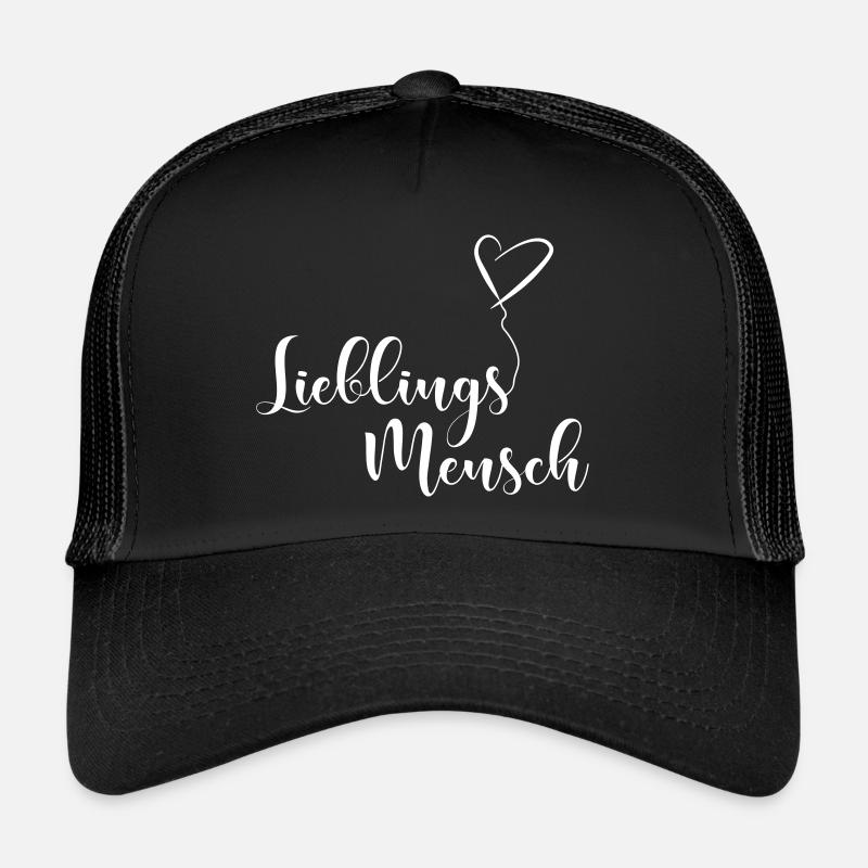 Lieblingsmensch - Trucker Cap - Schwarz/Schwarz