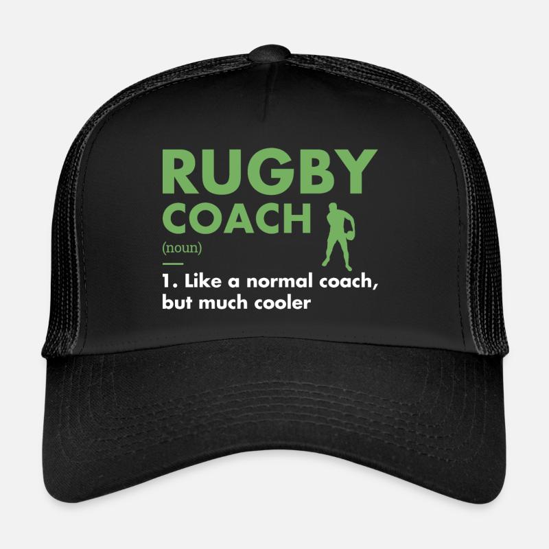 Sport Coach Definition Rugby - Trucker Cap - Schwarz/Schwarz