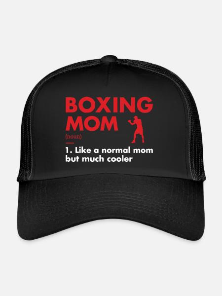 Sport Mom Definition Boxing - Trucker Cap - black/black - Front