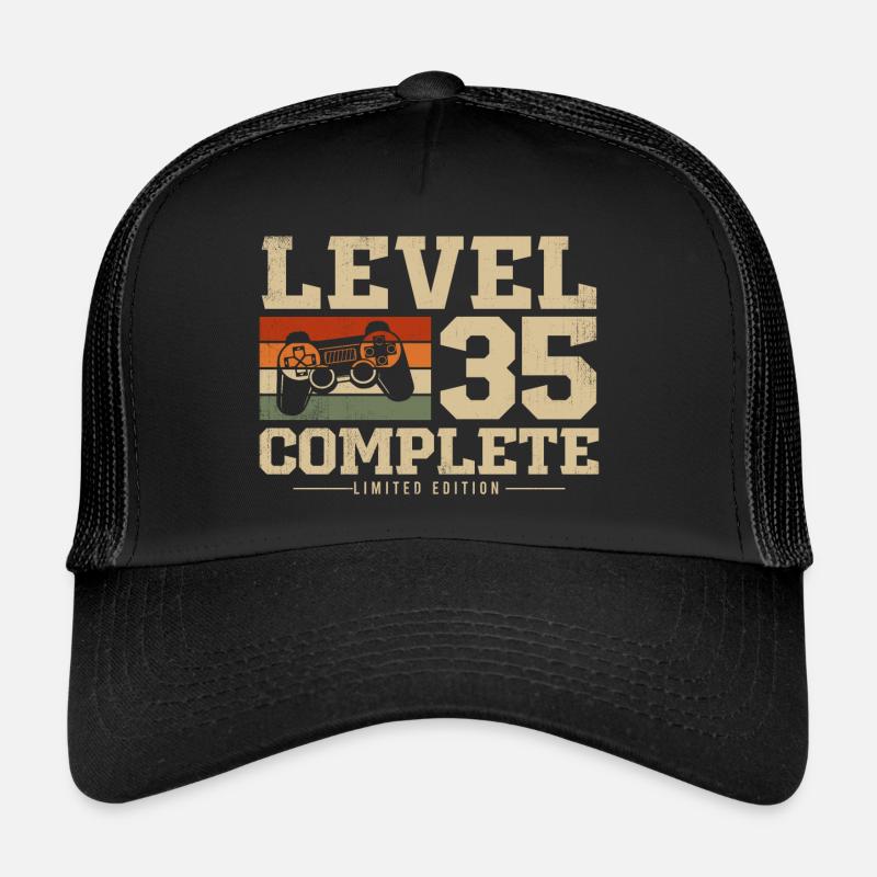 35 Cadeau d’anniversaire Niveau 35 Terminé Casquette trucker 
