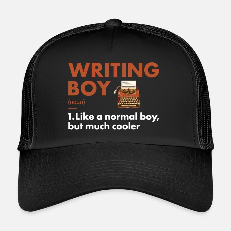 Writer Boy Definition Writing Trucker Cap