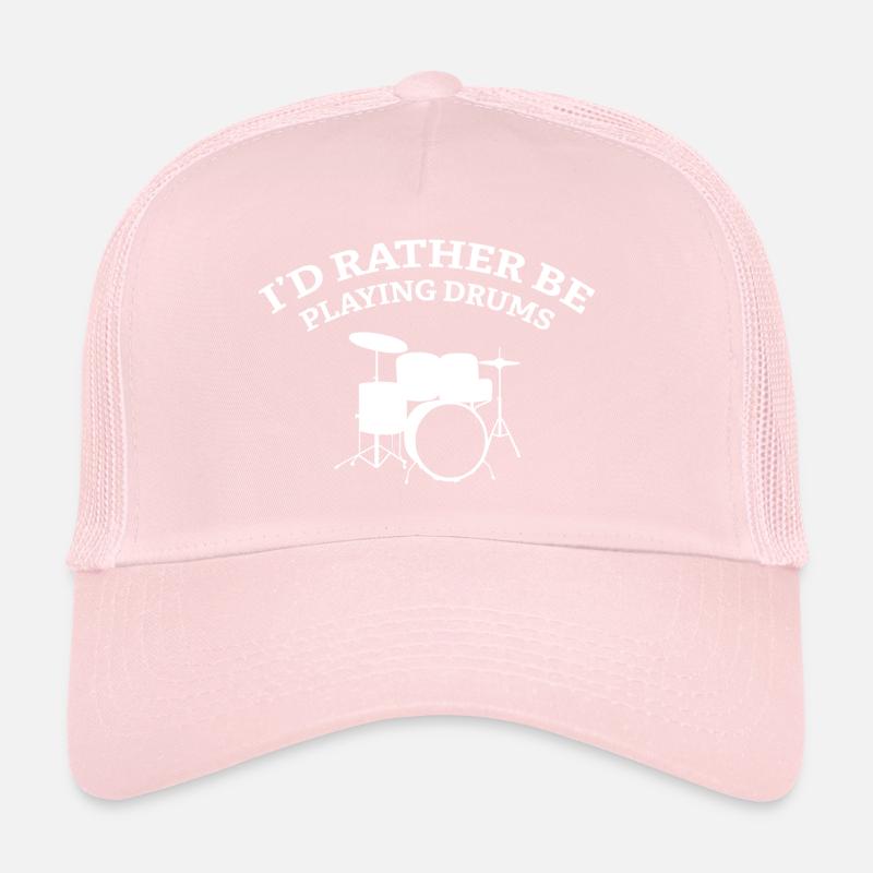 I'd Rather Be Playing Drums Trucker Cap