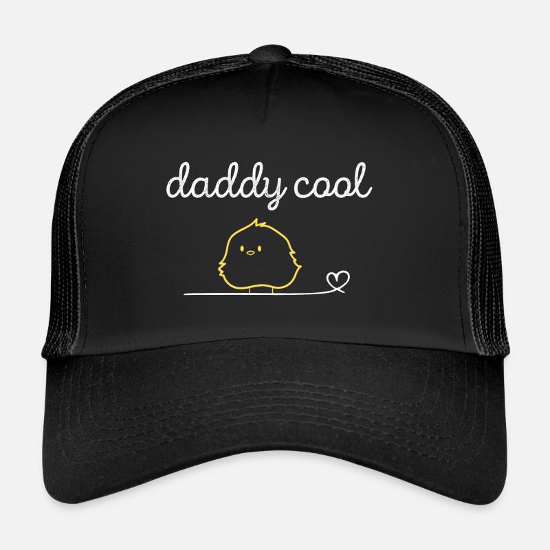 Papa Cool - Trucker Cap - Schwarz/Schwarz