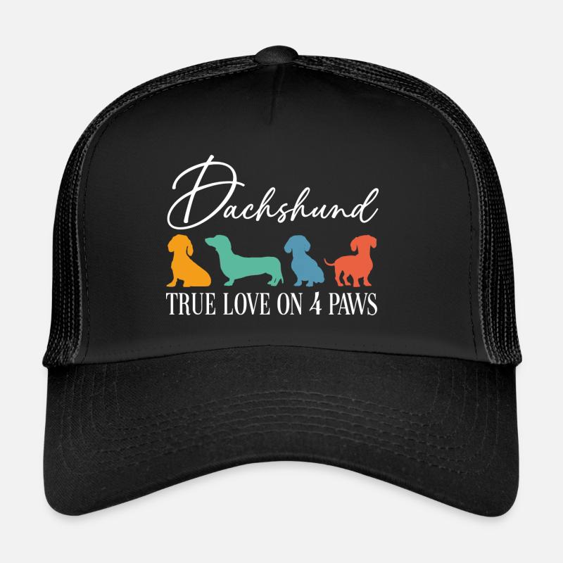 Dachshund true love on four paws Trucker Cap