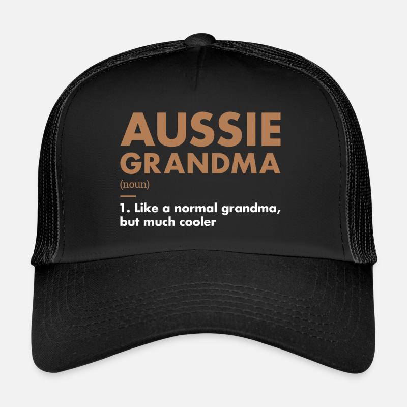 Chien Aussie Grand-mère Définition Casquette trucker 