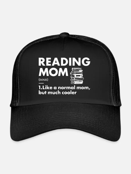 Lecteur Maman Définition Lecture - Casquette trucker  - noir/noir - Devant