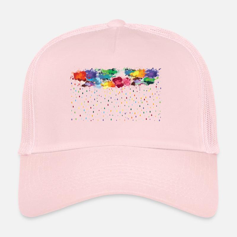 rainbow rainy day (wide) Trucker Cap