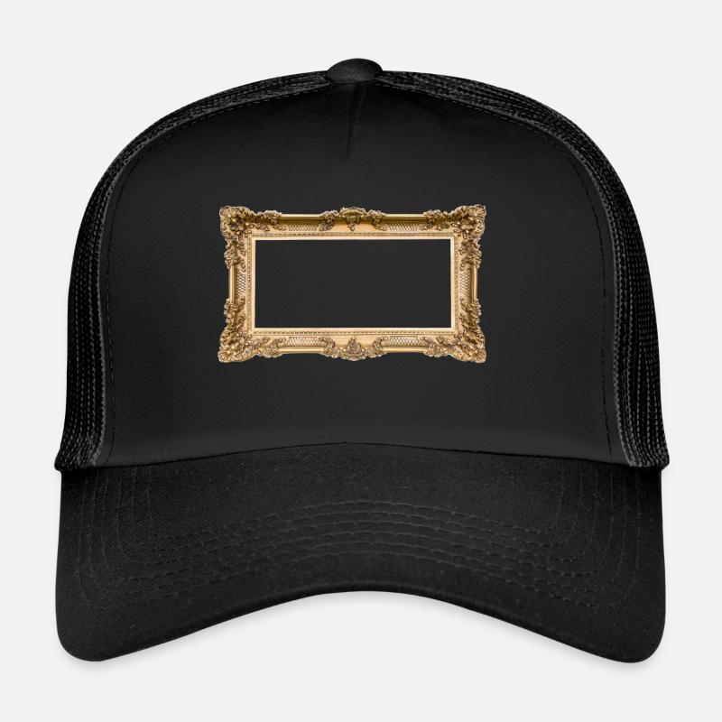 Goldener Rahmen - Trucker Cap - Schwarz/Schwarz