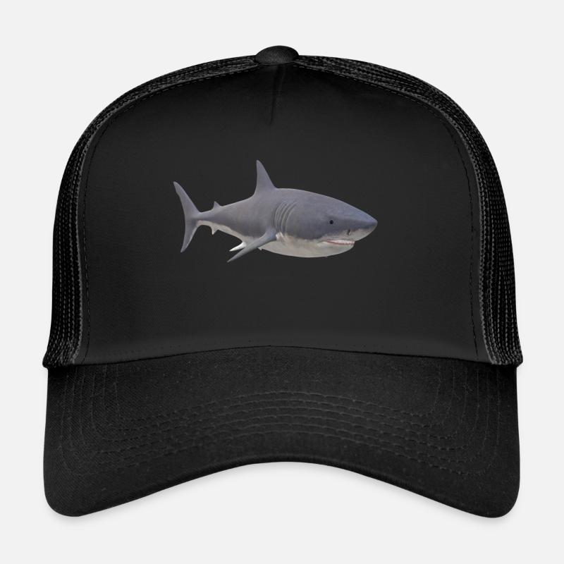 Requin - Casquette trucker  - noir/noir