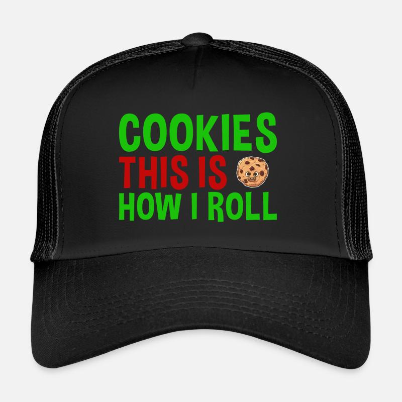 Cuisson C’est comme ça que je roule biscuit - Casquette trucker  - noir/noir