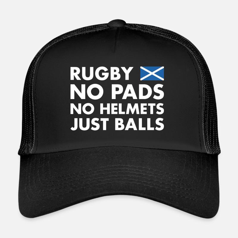 Rugby Pas de coussinets Pas de casques Juste des ballons Ecosse Rugby Casquette trucker 